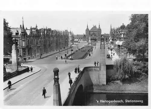 A207 Niederlande Hertogenbosch Stationsweg Autobahnhof RPPC Postkarte