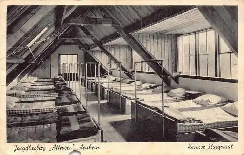 A207 Niederlande Arnheim Jugendherberge Reserve Slaapzaal Vintage Postkarte