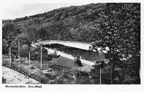 A208 Deutschland Wermelskirchen Schwimmbad RPPC Vintage Postkarte