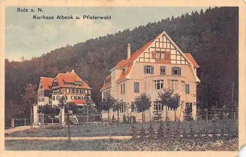 A208 Deutschland Sulza N Kurhaus Albeck u Pfisterwald Vintage Postkarte