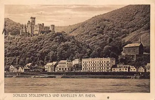 A208 Deutschland 1926 Schlosskapelle Stolzenfels am Rhein Vintage Postkarte