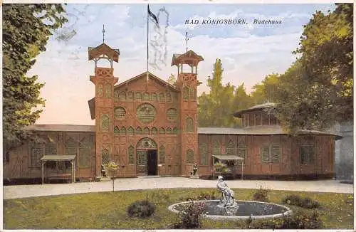 A208 Deutschland Bad Königsborn Badehaus Vintage Postkarte
