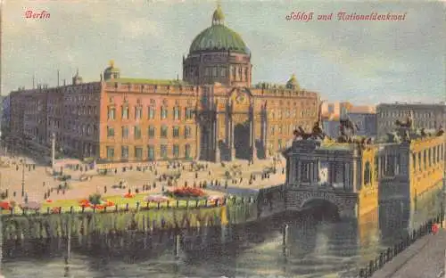 A211 Deutschland 1925 Berliner Schloss und Nationalmuseum Vintage Postkarte