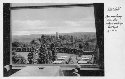 A211 Deutschland Schloss Bielefeld Sparenburg von Johannisberg Terrasse aus gesehen Postkarte