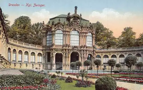 A211 Deutschland Dresden Kgl Zwinger Vintage Postkarte