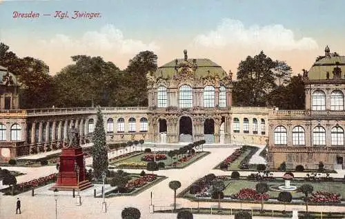 A211 Deutschland Schloss Dresden Kgl Zwinger Vintage Postkarte