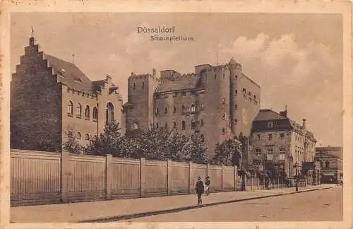 A212 Deutschland Düsseldorf 1919 Schauspielhaus Vintage Postkarte