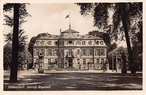 A212 Deutschland 1942 Düsseldorf Schloss Jaegerhof Schloss Vintage Postkarte
