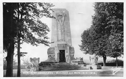 L125 Frankreich Angouleme Denkmal der gefallenen Krieger im Ersten Weltkrieg Vintage Postkarte