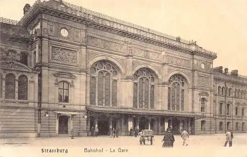 L125 Frankreich Strassburg Bahnhof La Gare Bahnhof Postkarte