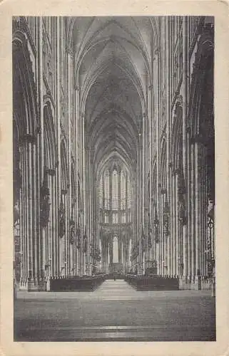 L124 Deutschland Köln Köln Dom Innenraum Gotik Vintage Postkarte