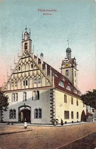 L050 Deutschland 1927 Fürstenwalde Rathaus Rathaus Vintage Postkarte