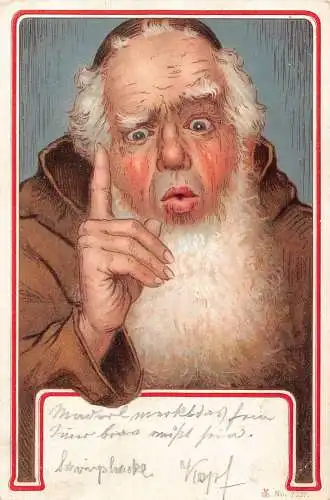 Franziskanermönch Religion 1900 Vintage Postkarte