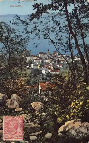 L148 Kroatien 1920 Lovrana Vintage Postkarte