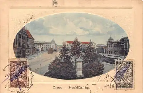 L148 Kroatien 1920 Zagreb geprägte alte Postkarte