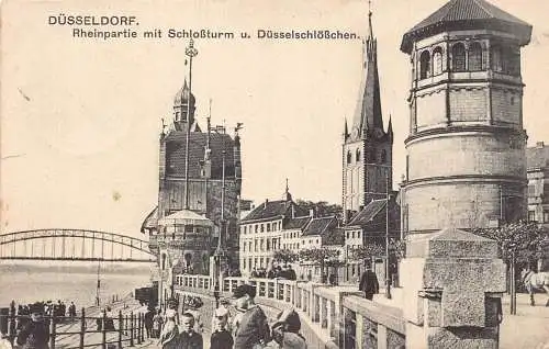 A212 Deutschland Düsseldorf 1911 Schlossturm Duesselschlösschen Postkarte