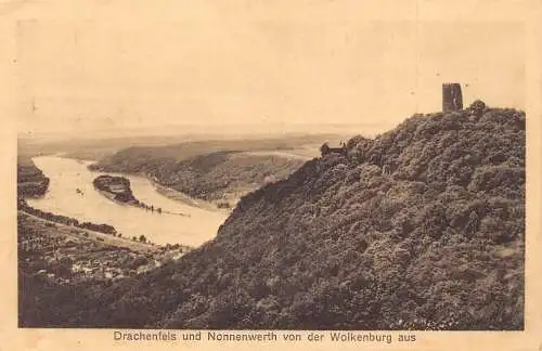 A213 Deutschland Drachenfels Nonnenwerth Wolkenburg aus Vintage Postkarte