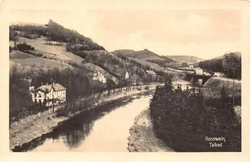 A213 Deutschland Rosswein Talbad Echtfoto Vintage Postkarte