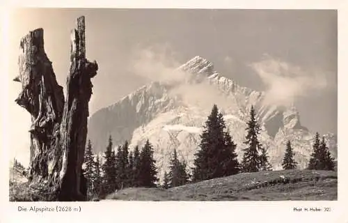 A214 Deutschland 1951 Die Alpspitze Berggipfel 2628m Vintage Postkarte