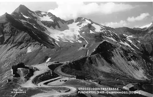 A214 Österreich Großglockner Alpen Autobahn Fuschertoerl Brennkogel Vintage Postkarte