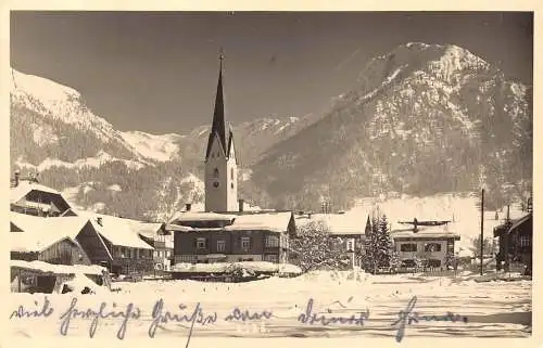 A214 Deutschland 1954 Oberstdorf Allg Berg Schnee Vintage Postkarte