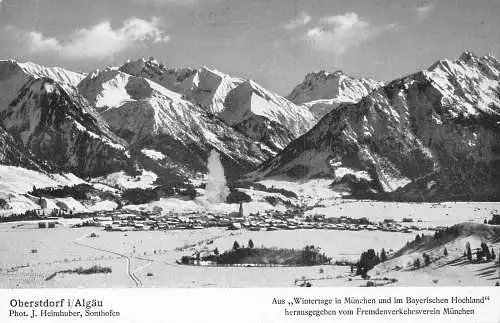 A215 Deutschland Oberstdorf i Bayr Allgäu Gesamtansicht Vintage Postkarte