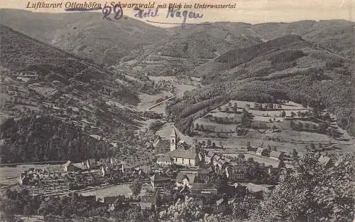 A215 Deutschland 1927 Luftkurort Ottenhöfen Schwarzwald Unterwassertal Postkarte