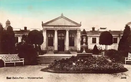 A215 Deutschland Woldermarbad Bad Salzuflen Bäder RPPC Vintage Postkarte