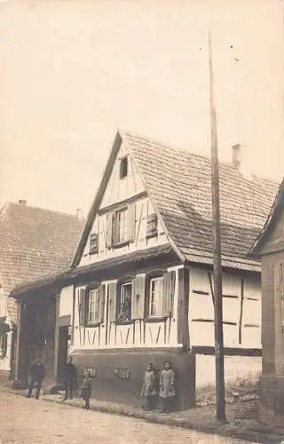 A216 Deutschland Traditionelles Deutsches Holzhaus Familie Sozialgeschichte RPPC Postkarte