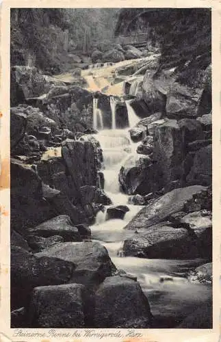 A216 Deutschland 1938 Steinerne Renne bei Wernigerode Harz Wasserfall Postkarte