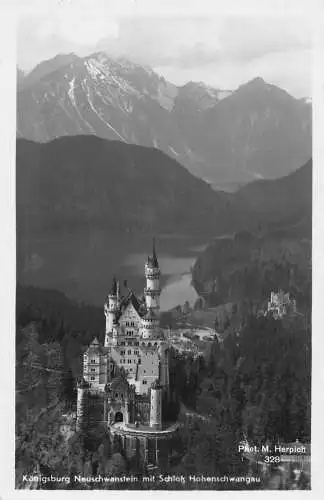 A216 Deutschland Schlösser Neuschwanstein und Hohenschwangau Vintage Postkarte