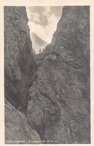 A216 Deutschland Hoellentalklamm Eingangshuette Hütte Vintage Postkarte