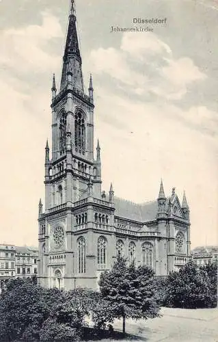 A217 Deutschland Düsseldorf Johanneskirche Kirche Vintage Postkarte