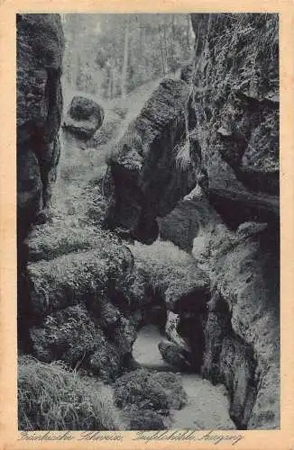 A217 Deutschland Fränkische Schweiz Teufelshöhle Ausgang Vintage Postkarte