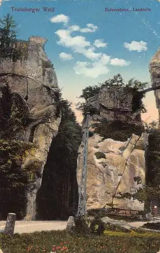 A217 Deutschland 1915 Teutoburger Wald Externseite Landesseite Klippe Vintage Postkarte