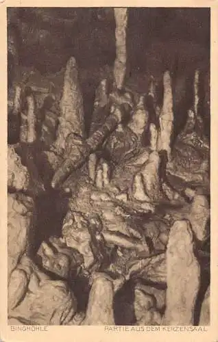 A217 Deutschland Binghöhle Partie aus dem Kerzensaal Höhle Vintage Postkarte