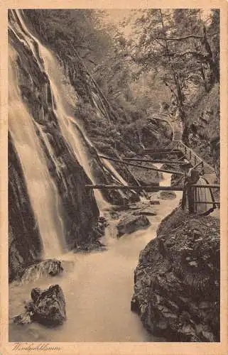 A217 Deutschland Wimbachklamm Wasserfall Vintage Postkarte