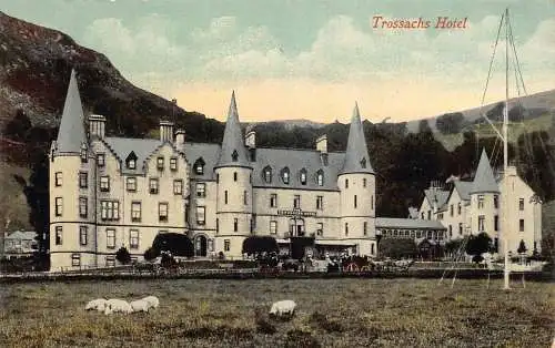 A033 Schottland Trossachs Hotel Vintage Postkarte