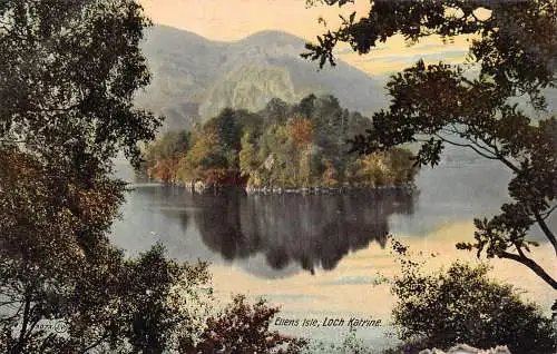A033 Schottland Ellen's Isle Loch Katrine See Vintage Postkarte