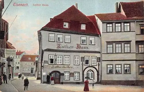A029 Deutschland Eisenach Lutherhaus Restaurant Vintage Postkarte