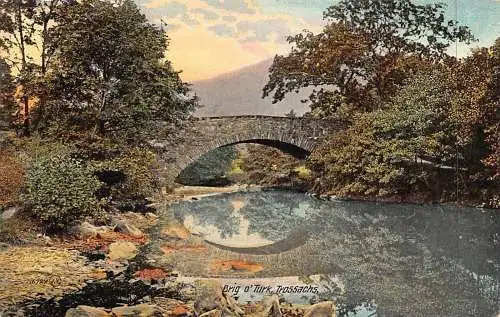 A031 Schottland Brig o' Turk Trossachs Brücke Vintage Postkarte