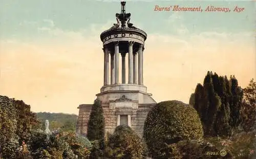 A031 Schottland Ayr Burns' Monument Alloway Vintage Postkarte