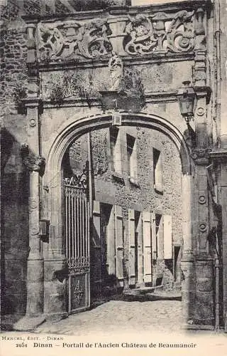 A839 Frankreich Dinan Portail de l'Ancien Schloss Chateau de Beaumanoir Postkarte