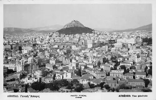 A835 Griechenland Athen Gesamtansicht RPPC Vintage Postkarte