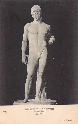 A837 Frankreich Musee du Louvre Mars Ares Paris Skulptur Vintage Postkarte