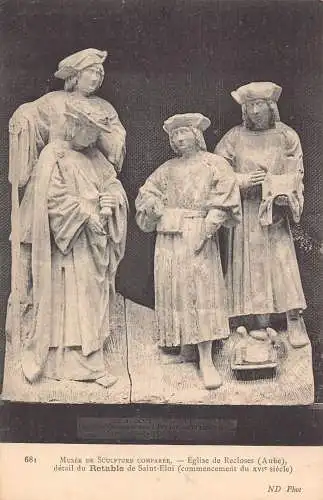 A837 Frankreich Musee de Sculpture Comparee Eglise de Recloses Vintage Postkarte
