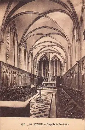 A839 Frankreich Bayeux Chapelle du Seminaire Kapelle Vintage Postkarte