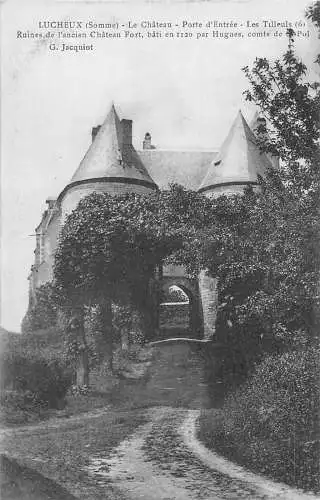 A839 Frankreich Lucheux Schloss Schloss Porte d'Entree Vintage Postkarte