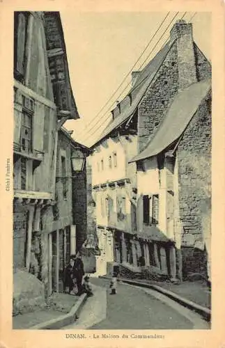A840 Frankreich Dinan La Maison Commandeur Vintage Postkarte