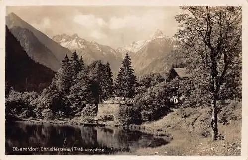 A220 Deutschland 1936 Oberstdorf Christlessee Trettachspitze Bergsee Postkarte
